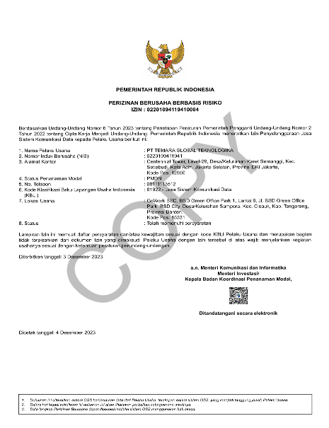 Operator License (SISKOMDAT)